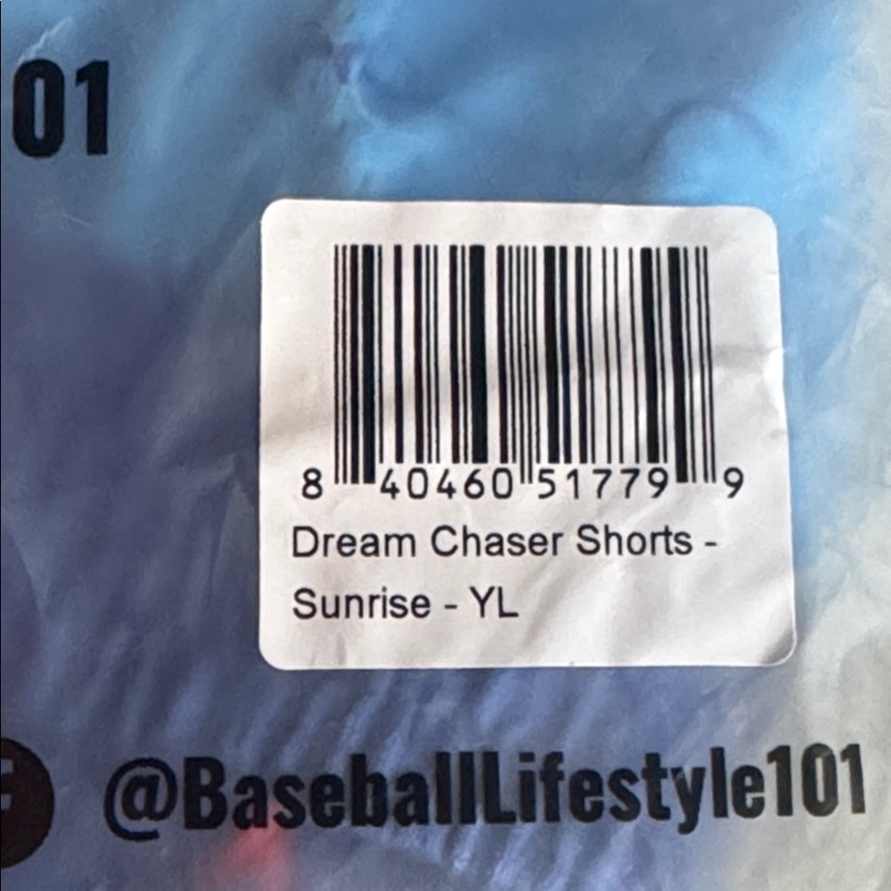 BASEBALL LIFESTYLE 101 YOUTH DREAM CHASER SHORTS  AND MATCHING TSHIRT IN SZ YL… - Picture 8 of 8